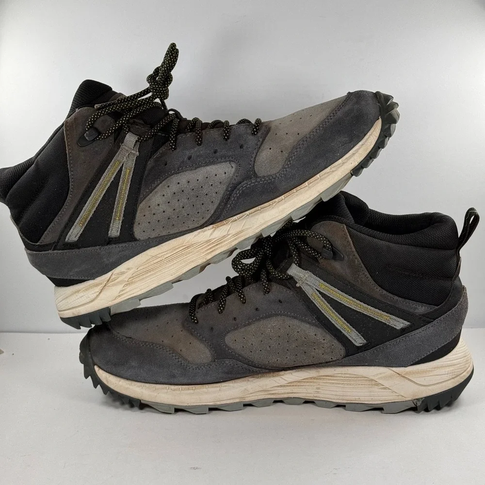 Merrell Wildwood Waterproof Mens Hiking Boots Grey Black J068029 Size 12